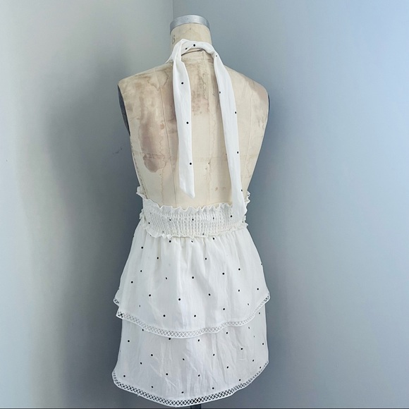 Superdown Emilia Mini Dress In White Polka Dot - Picture 4 of 10